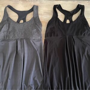 Old Navy ACTIVE Tank Top Duo - Charcoal Grey & Black